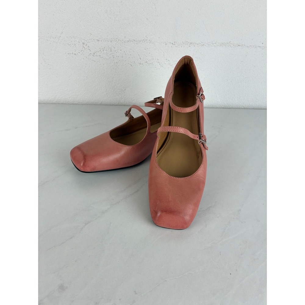 Point Shoes Pink Mary Jane's - 40- Square Toe Double Strap Coquette Balletcore